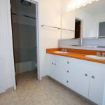 Viking Apartments bathroom with double sinks
